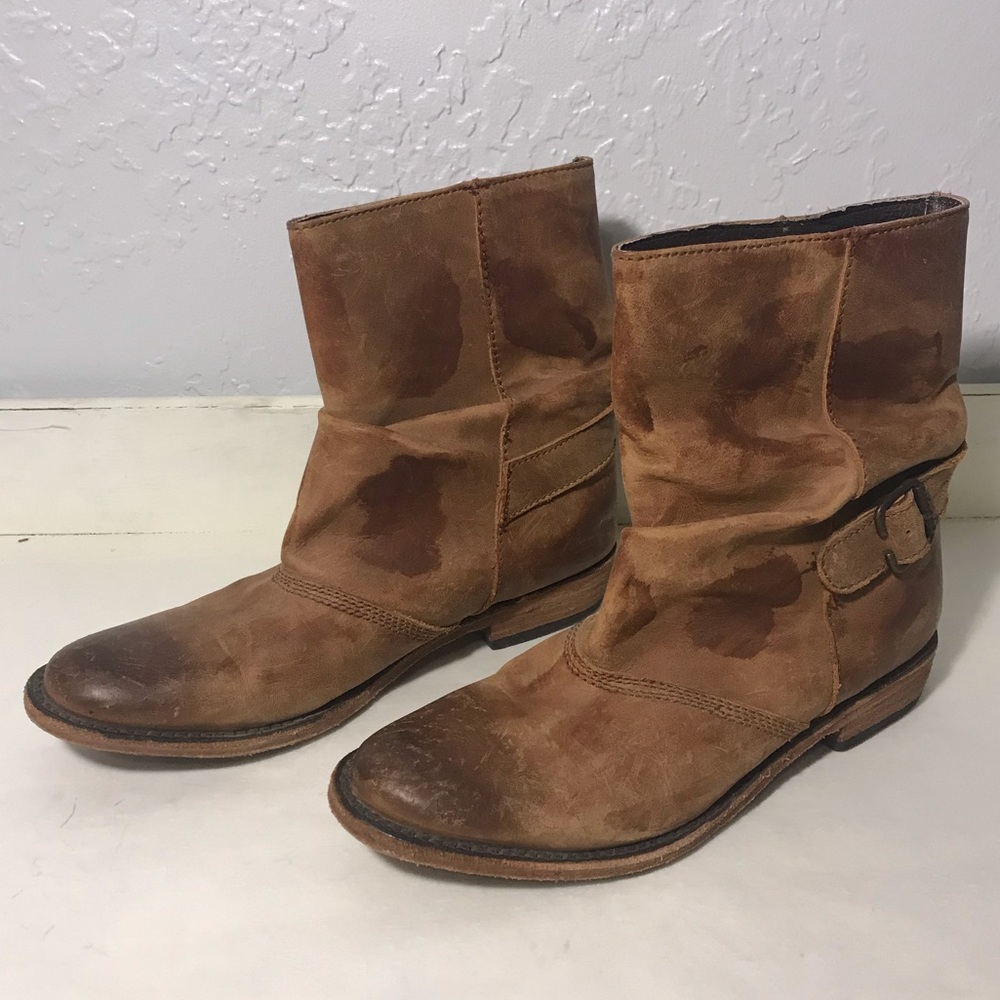 LIBERTY Black Tambor slouchy boots with buckle 7B
